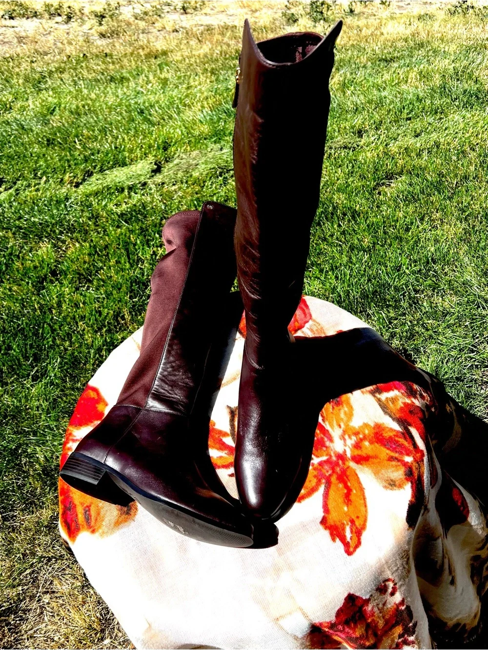 Michael Kors Dark Brown Leather Over-the-Knee Boots